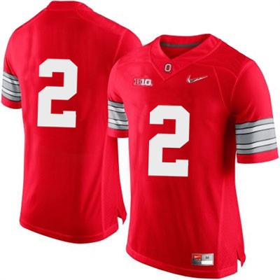 Ohio State Buckeyes Men's Only Number #2 Red Authentic Nike Diamond Quest College NCAA Stitched Football Jersey SI19L42NZ